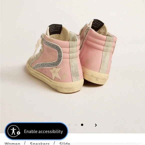 Golden Goose Pink and Gray High-Tops